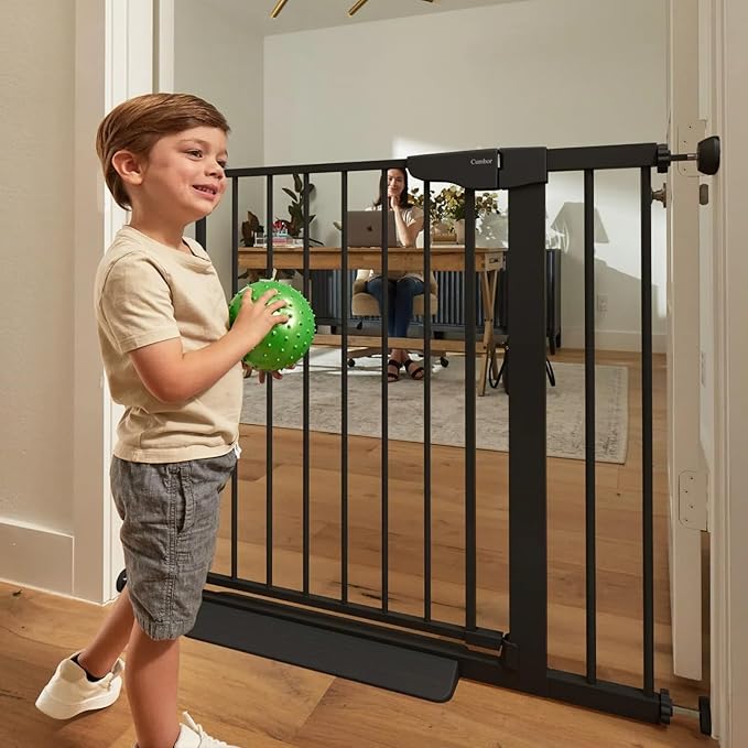 Cumbor 36" Extra Tall Baby Gate for Dogs and Kids with Wide 2-Way Door, 29.7-40.6" Width, and Auto Close Personal Safety for Babies and Pets, Fits Doorways, Stairs, and Entryways-CubbioJoy