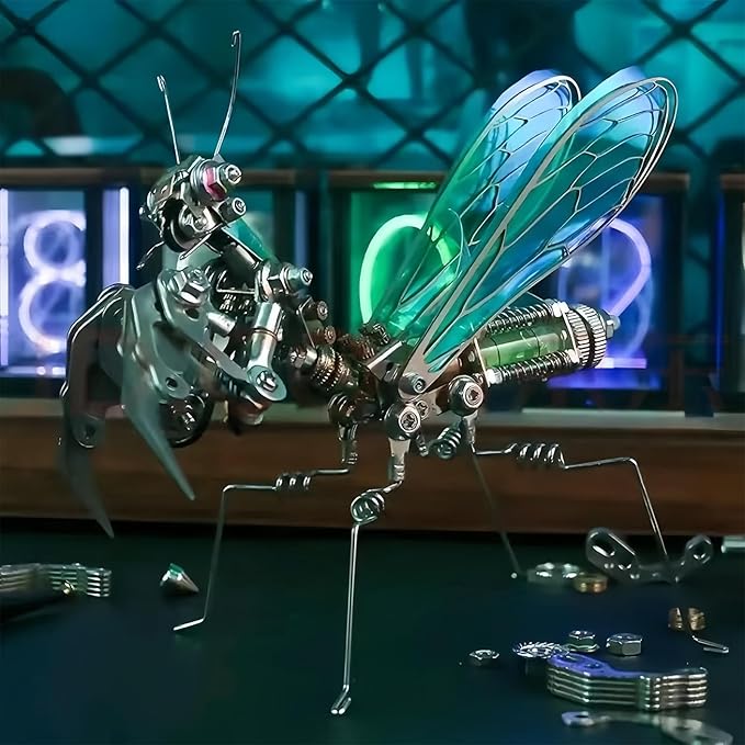 Adult 3D Metal Puzzle, Punk Mantis Metal Model Set，3D Puzzle Mechanical Insect Building Blocks, Fun DIY Assembly, high-end Men's Gifts.-CubbioJoy