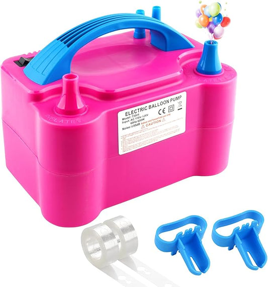 Balloon Pump 600W 110V Electric Balloon Pump Portable Electric Inflator Balloon Air Pump-2 Tying Tools Balloon Blower for Party Decoration-CubbioJoy