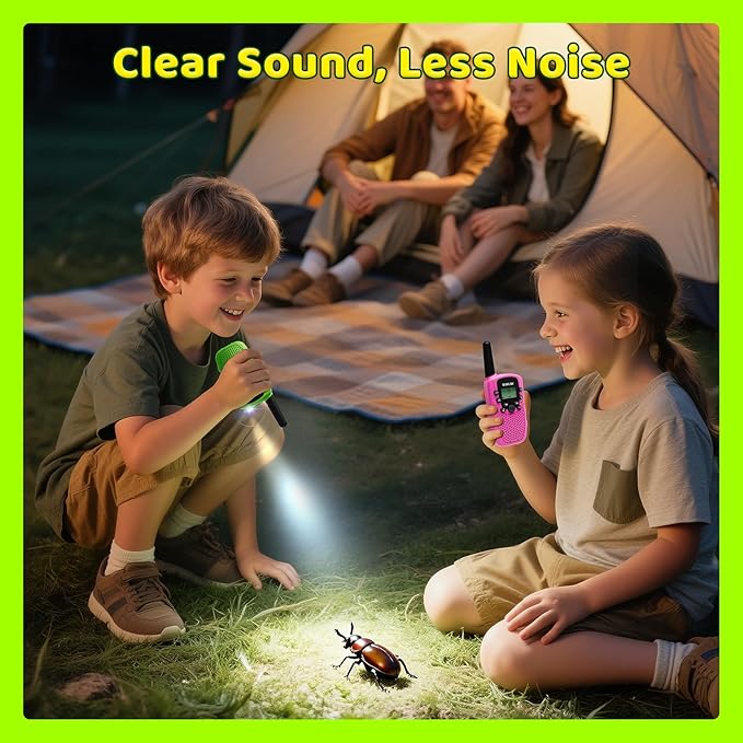 BATURU Walkie Talkies for Kids 3 Miles Long Range, Battery-Saving Walkie Talkie, 22 Channels Kids Walkie Talkies 3 Pack, Outdoor Camping Toys for Girls Boys Age 5-10, Stocking Stuffers for Girls Boys-CubbioJoy