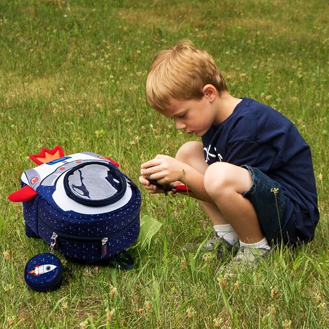 JiePai Toddler Rocket Backpack Leash Anti-lost Waterproof 3D Cartoon Kids Backpack-CubbioJoy