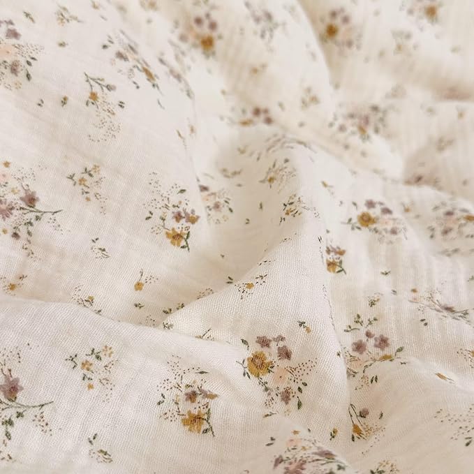 BuLuTu Floral Toddler Pillow Cases Cotton Muslin Cotton Pillowcases for Girls Nursery Pillow, Kids Pillow Cover for Crib/Toddler Bed, Envelope Closure,1 Piece, Crapemyrtle Pattern, 14"x20"-CubbioJoy