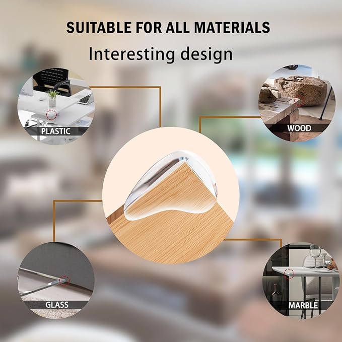 Baby Corner Protector Corner Protector Baby Furniture Corner Protection Transparent Cover Sharp Furniture and Table Top Edges with Adhesive 10 Pack-CubbioJoy