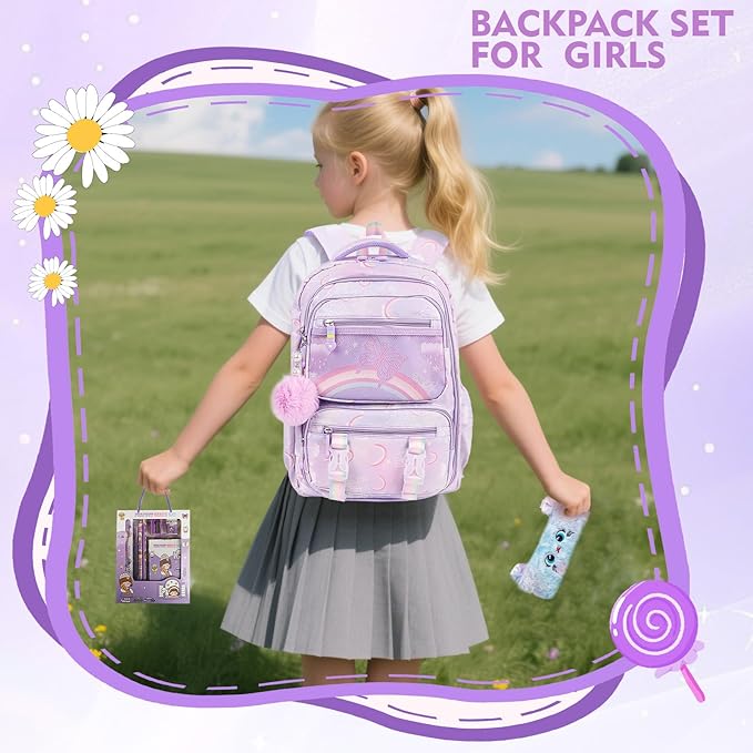 Aesthetic Kawaii Rainbow Backpack-CubbioJoy