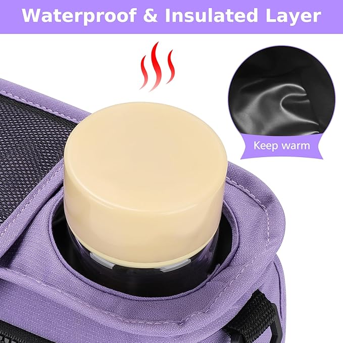 Accmor Universal Stroller Organizer with Insulated Cup Holder Detachable Phone Bag and Shoulder Strap,Stroller Bag Caddy Organizer Fits for Uppababy, Baby Jogger, Britax Strollers-CubbioJoy