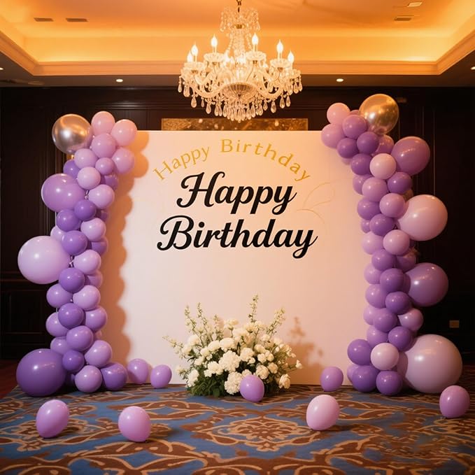 140pcs Purple Round Balloons Different Sizes 18 12 10 5 Inch Latex Balloons for Arch Decoration Party Balloon Kit for Graduation Birthday Party Wedding Balloon Baby Shower Decoration-CubbioJoy