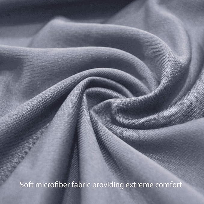 4-Pack Fitted Crib Sheets for Boys and Girls - Breathable, Soft Microfiber Baby Sheets in Grey and Navy-CubbioJoy