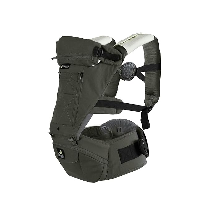 Abiie HUGGS 3-in-1 Baby Carrier with Hip Seat - Front Facing, Hip Hugger, Back Baby Carrier - Healthy Sitting (M) Position, 3 Mos.-Toddler - Buckle Type Closure - Approved by US Safety Standards-CubbioJoy