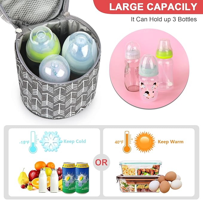 Accmor Breastmilk Cooler Bag, Insulated Baby Bottle Cooler Tote Bags for Nursing Mom Daycare-CubbioJoy