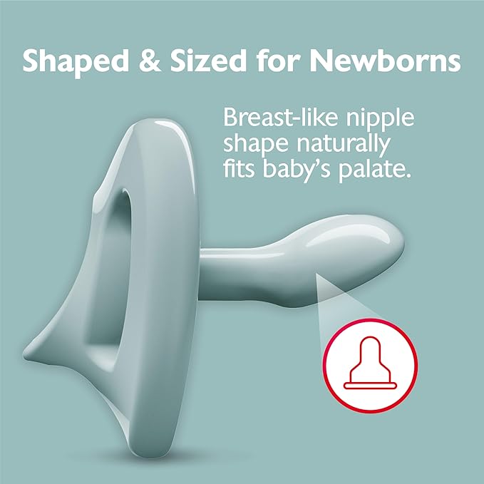 NUK 100% Silicone Comfy Orthodontic Pacifiers, 0-6 Months, Blue Fashion, Timeless Collection, 5 Count-CubbioJoy