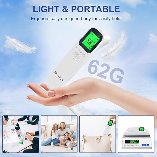 Contactless Thermometer - Digital Forehead Thermometer for Baby, Kids and Adults,3 Color Fever Alarm, 2 in 1 Forehead & Object Mode-CubbioJoy