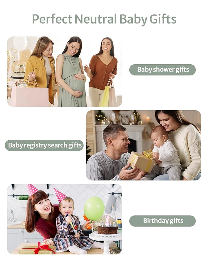 Blissful Diary Baby Play Gym Mat, Play Mat Activity Mat with 6 Detachable Toys for Stage-Based Sensory & Motor Skill Development, Easy to Install & Clean, Baby Essentials Gift, Sage Green-CubbioJoy