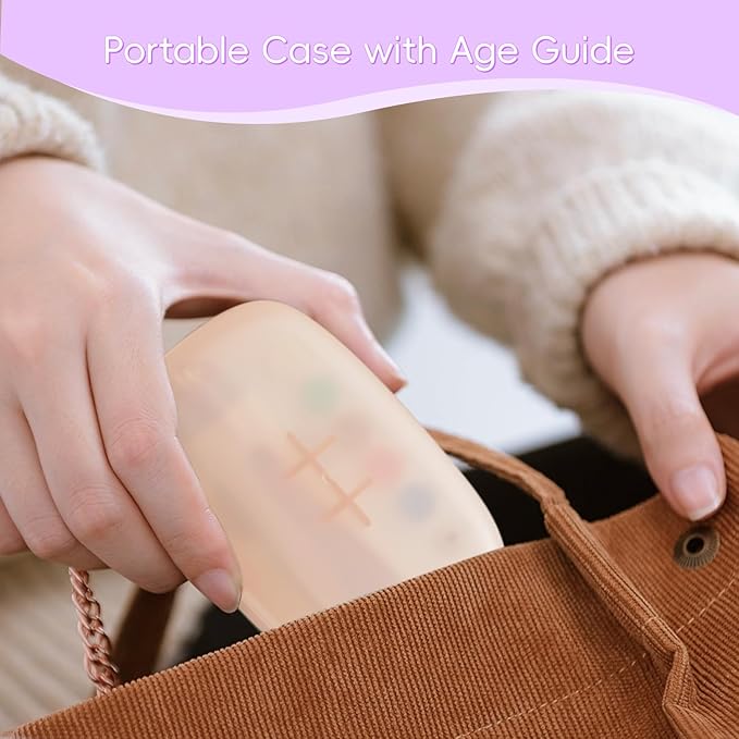 Baby Nail Trimmer Electric, 15 in 1 Baby Nail Clippers for Gentle Nail Care, Rechargeable Baby Nail File Electric with Light &15 Grinding Pads for Infant Toddler, Purple-CubbioJoy