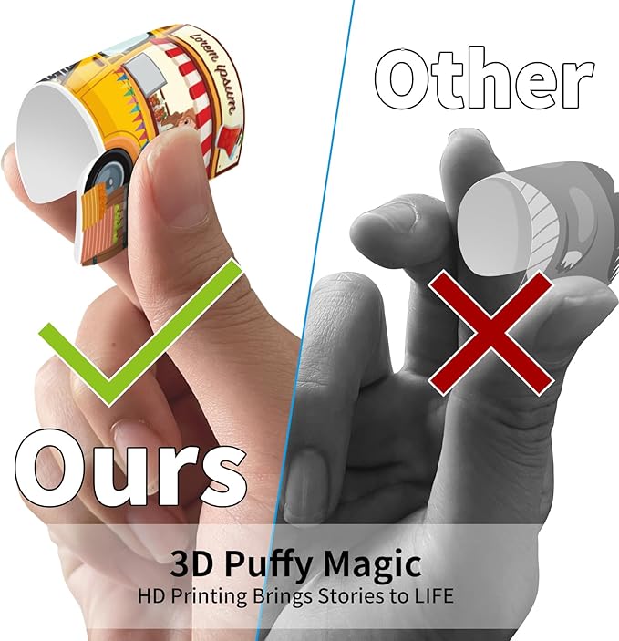 6 Set Reusable Sticker Books for Toddlers 2-4,1-3, Kids 3D Puffy Stickers (Dinosaurs, Forest, Town, Pets, Construction, Insects), Sticker Activity Books-CubbioJoy