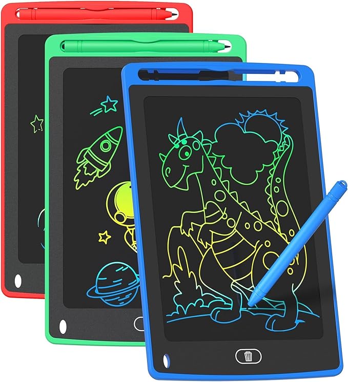 3 Pack LCD Writing Tablet for Kids, 8.5 Inch Colorful Doodle Board Drawing Tablet, Educational Learning Toys Birthday Gifts for Kids Age 3 4 5 6 7 8-CubbioJoy