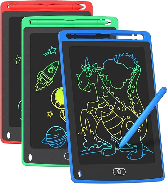 3 Pack LCD Writing Tablet for Kids, 8.5 Inch Colorful Doodle Board Drawing Tablet, Educational Learning Toys Birthday Gifts for Kids Age 3 4 5 6 7 8-CubbioJoy
