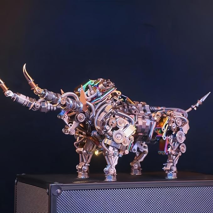 Adult 3D Metal Puzzles Bison Metal Model Kits 3D Metal Puzzles Mechanical Bulls Building Blocks Difficult DIY Assembly - High-end Gifts for Men-CubbioJoy