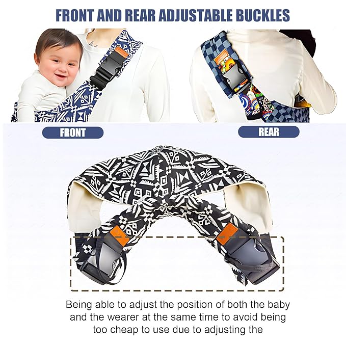 Baby Sling Carrier,Baby Sling,Toddler Carrier,Adjustable and Non-Slip Hip Seat Carriers Carrying 10-30 lbs(Rainbow)-CubbioJoy