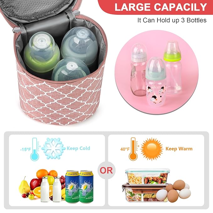 Accmor Breastmilk Cooler Bag, Insulated Baby Bottle Cooler Tote Bags for Nursing Mom Daycare-CubbioJoy