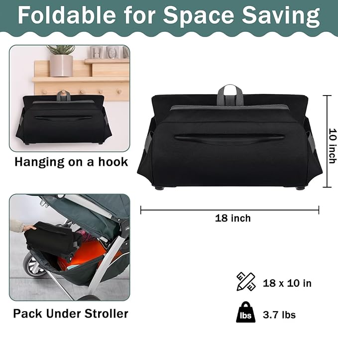 Infant Car Seat Travel Bag Fit Doona Car Seat Stroller and Base, Chicco Keyfit 35 and Base, Doona Travel Bag with Wheels, Padded Car Seat Bags for Air Travel, Nuna Travel Bag with Zipper Pocket-CubbioJoy