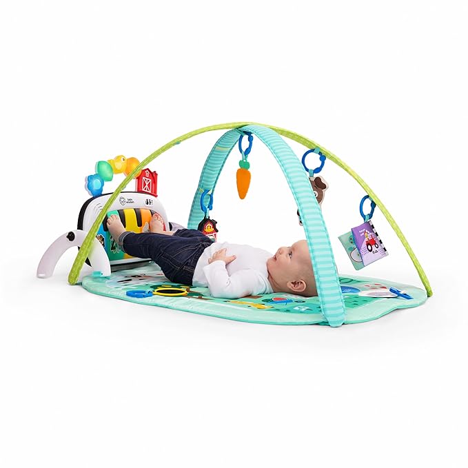 Baby Einstein Farm Explorers 4-in-1 Kickin’ Tunes Musical Meadow Music & Language Discovery Gym, Ages 0 Months and Up-CubbioJoy