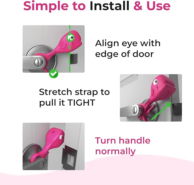 Baby Proofing Door Stopper, Door Pinch Guards Protect Child Fingers & PET Tails. Baby Safety Finger Protectors Prevent Pinch Injuries – Kids and Adults Love Whale Pinch Guard (Pink)-CubbioJoy