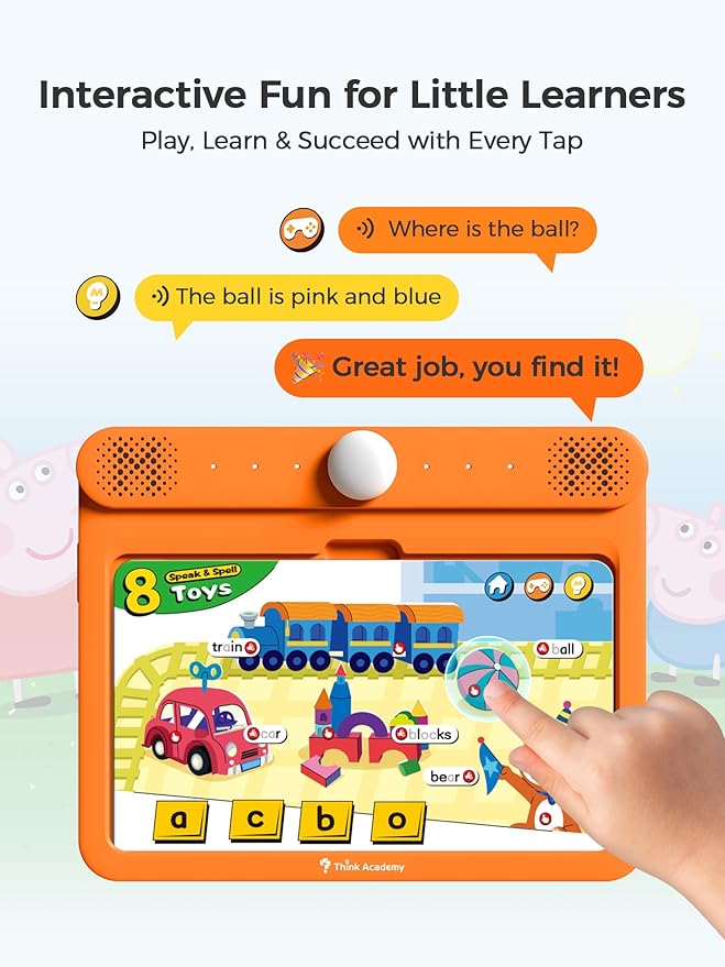 Interactive Electronic Learning Pad - Learn-to-Read System with 70 Sound Pages, Card-Insert for Alphabet, Words, Numbers, Music, Learning Activities for Kids 3-5 Years Old-CubbioJoy