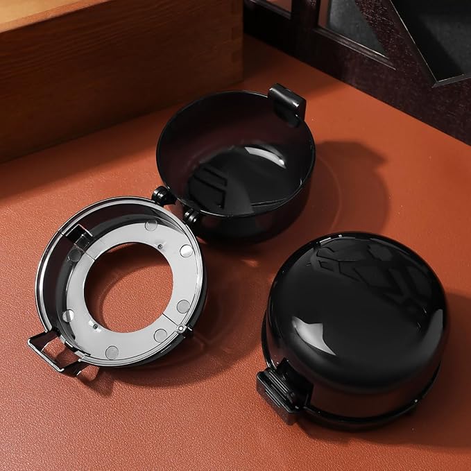 5pcs Stove Knob Cover: 3.5in Child Proofing Cover Knob Easy Install for Kitchen Stove Locks Door Child Proof Clear Plastic Black-CubbioJoy