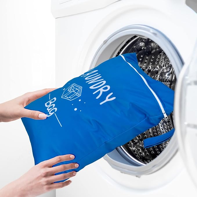 2 Pcs Large Travel Laundry Bag - Waterproof Wet Dry Washable for Dirty Clothes, Bathing Suit, Workout, Gym, Swimming, Yoga-CubbioJoy