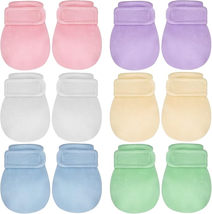 Adjustable Baby Mittens No Scratch Newborn Cotton Breathable Gloves Warm Baby Mitts for Boys Kids-CubbioJoy