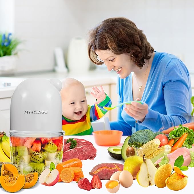 Baby Food Blender & Food Maker, Baby Blender, Food Puree Machine, Baby Food Grinder For Fresh Fruit, Veggies & Meat, Easy To Use & Easy To Clean Baby Feeding Essentials, Shower Gifts-CubbioJoy