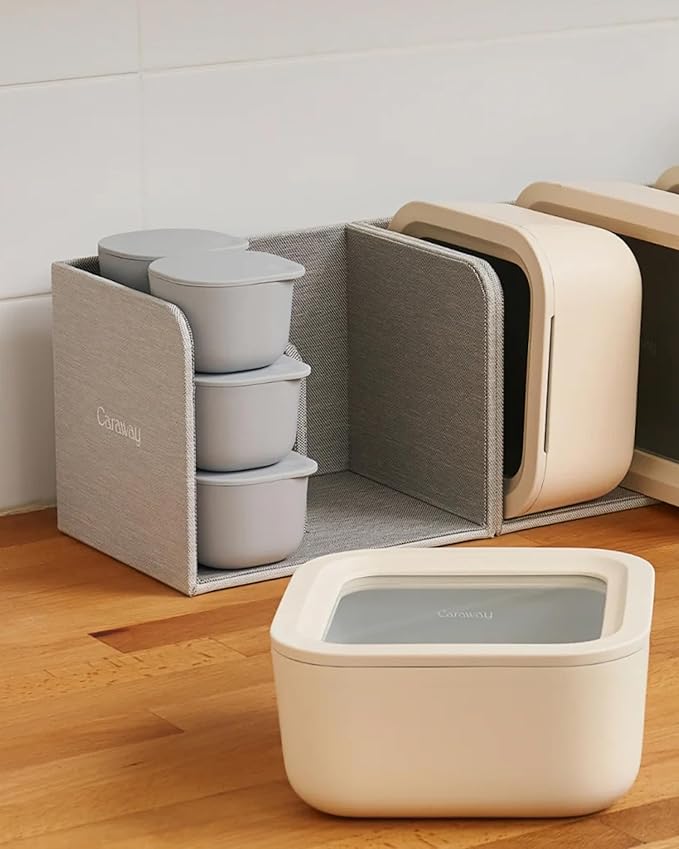 Caraway 4pc Dot Inserts - Dash Ramekins w/Lid - Easy to Store, Non Toxic - Perfect for Sauces, Garnish, & Small Snack or Sides-CubbioJoy