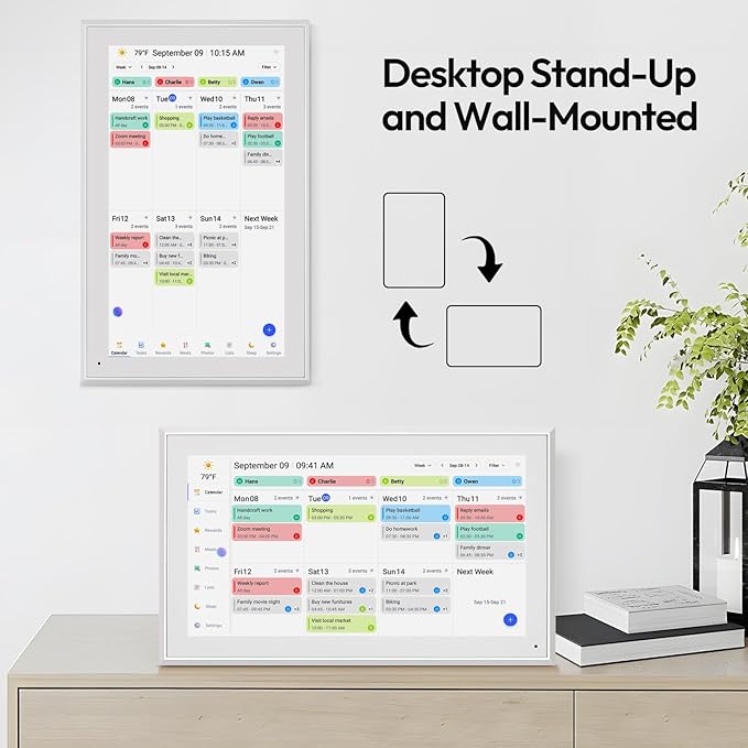BOCT 15.6'' Digital Calendar Wall - 32GB Memory Touch Screen Chore Chart Smart Calendar,Digital Planner,Auto-Sync,APP Control,Interactive Family Schedules, Gift for Mother-CubbioJoy