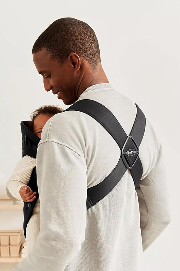 BabyBjörn Baby Carrier Mini, Black, Woven | Newborn Carrier (7-25 lbs), Ergonomic, Easy-to-Use-CubbioJoy