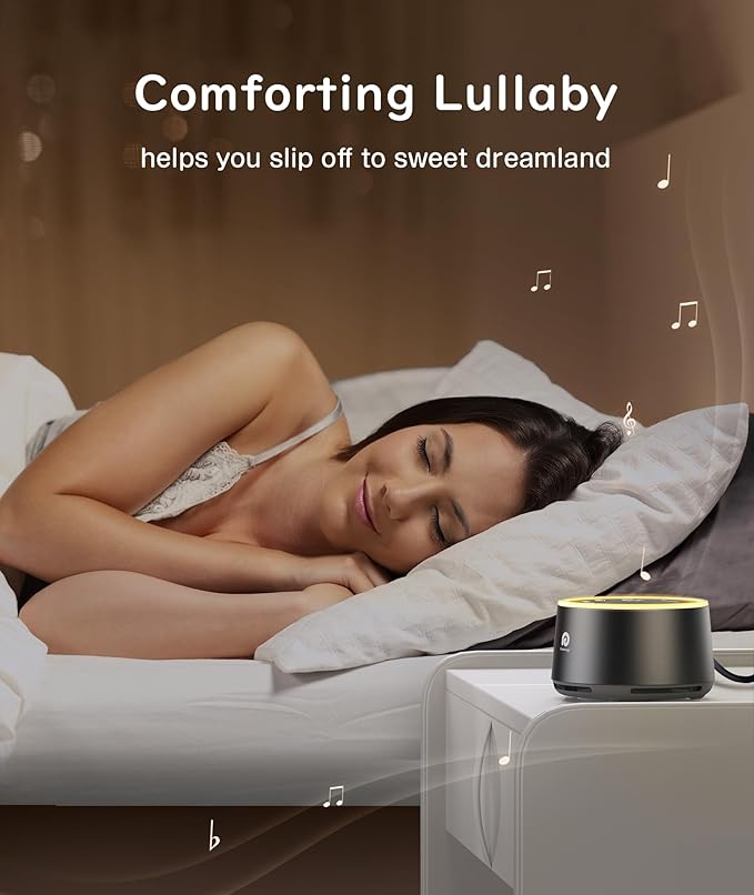 Dreamegg White Noise Machine - Sound Machine for Adult Baby Kid, Noise Machine for Sleeping with 24 Calming Sound, Ambient Nightlight, Continuous or Timer, Loud Sleep Machine for Home Nursery Office-CubbioJoy