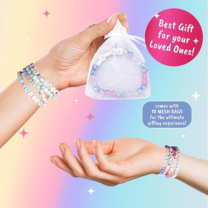 BSCOOL - Jewelry Designer DIY Beads Kit, 2500+ Beads, Friendship Bracelet Making Kit, Jewelry Making Kit for Girls Age 5 and Up. Complete Set with Charms. Instructions Guide Included-CubbioJoy