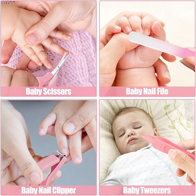 Baby Healthcare and Grooming Kit for Newborn Kids, 24PCS Upgraded Safety Baby Care Kit, Newborn Nursery Health Care Set, Baby Care Products-CubbioJoy