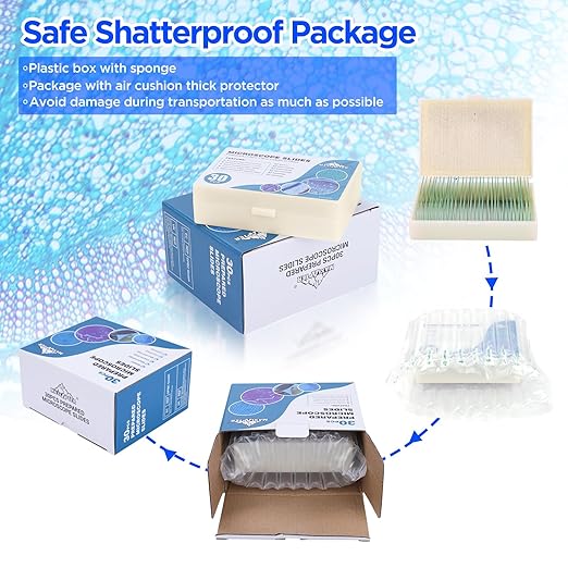 30 Microscope Slides with Specimens, Prepared Microscope Slides Set with Plants Animals Insects for Adults Students Homeschool Basic Biological Science Education-CubbioJoy