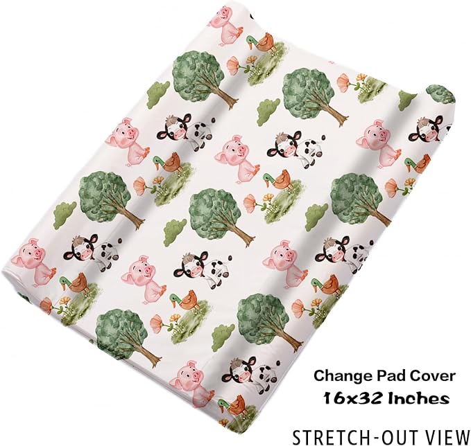 Custom Nursery Crib Bedding Set: Personalized Name 4 Piece Animal House Design Baby Crib Sets for Girls - Toddler Double Layer Blanket Set, Comfortable Crib Bed Sheets for Baby Toddlers-CubbioJoy