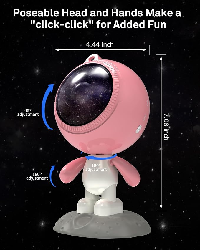 AIRIVO Astronaut Galaxy Projector, Star Projector for Bedroom, Robot Galaxy Projector Night Light for Kids, Bluetooth Speaker Ceiling Projector, Room Decor Gifts for Adults, Teens, Christmas-CubbioJoy