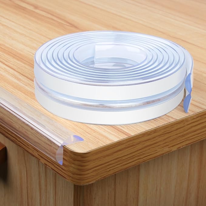 Clear Corner Protectors, Corner Protector Baby Proofing, Soft Edge Protectors,16.4ft(5M) Corner Guards Furniture Corner&Edge Safety Bumpers with Upgraded Strong Adhesive for Furniture&Sharp Corners-CubbioJoy