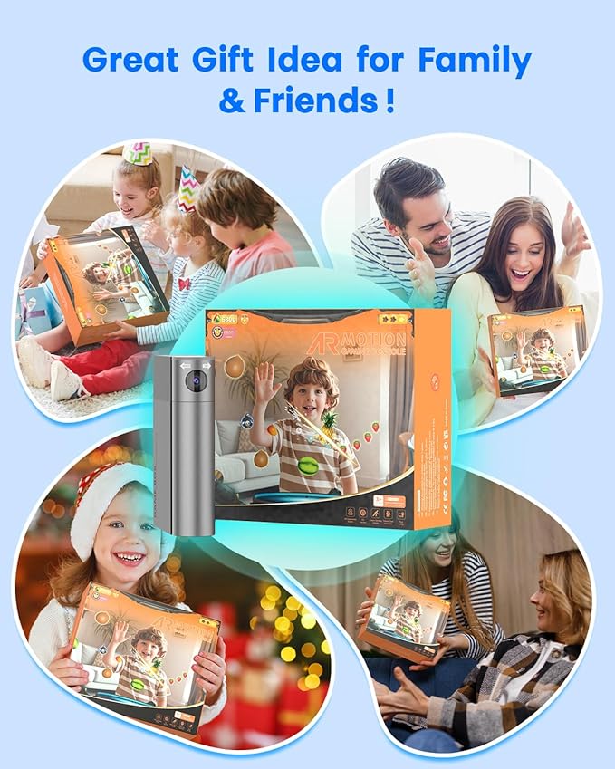 AR Motion Gaming Console for Kids & Families - Plug & Play Video Game System for Indoor Physical Play & Interactive Family Fun. Great for Gifts, Game Nights, Parties, Playtime and Playdates-CubbioJoy