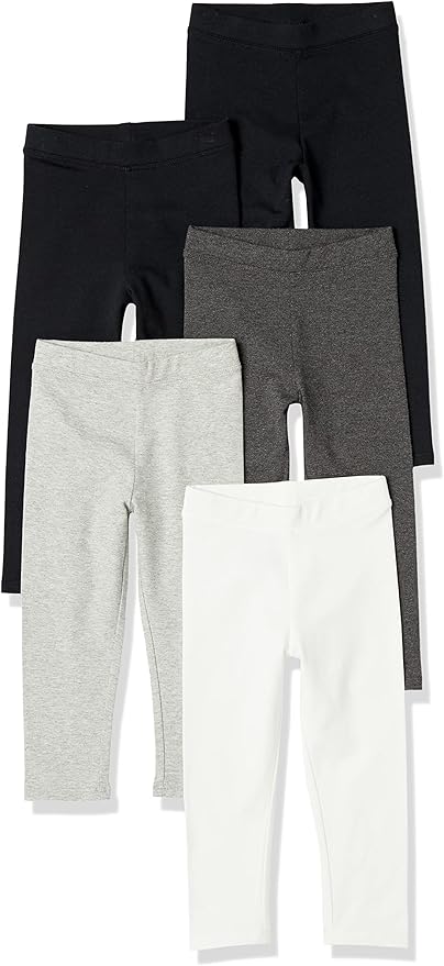 Amazon Essentials Girls and Toddlers' Leggings, Multipacks-CubbioJoy