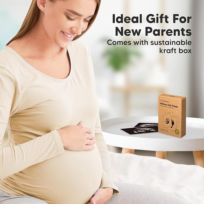 4-Pack Inkless Baby Hand and Footprint Kit - Mess Free Ink Pad for Newborn Keepsake, Dog Nose & Paw Print Kit, Clean Touch Ink Pad for Baby Hand & Footprints, Ideal New Mom Gifts (Popsicle)-CubbioJoy