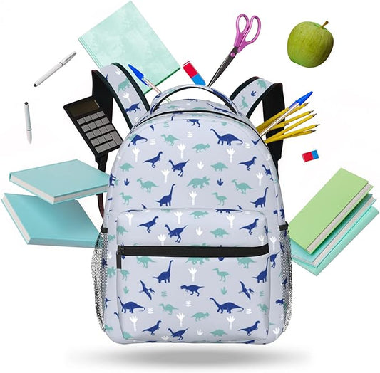 Dinosaur Backpack for Kids Boys Girls, Lightweight School Bookbag with Multiple Compartments, Simple Modern Waterproof Durable Kids' Backpack for Age 5-12, for School & Outdoor Activities-CubbioJoy