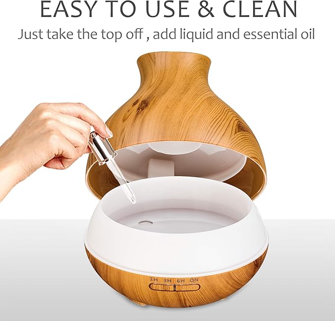 BZseed Aromatherapy Essential Oil Diffuser,2 PCS Humidifier with 550ml Lasting Mist Output Waterless Auto-Off Ultrasonic Diffusers 7 Color LED Lights Cool Mist Humidifier for Large Room, Home-CubbioJoy