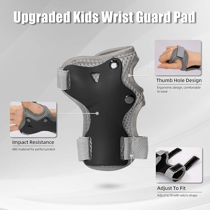 Kids Bike Helmet and Pads Set for Ages 2–14, CPSC Certified Adjustable Helmet with Knee Elbow Wrist Guards, for Skateboard, Scooter, Skating, Rollerblading, Multi-Sport Protective Gear-CubbioJoy
