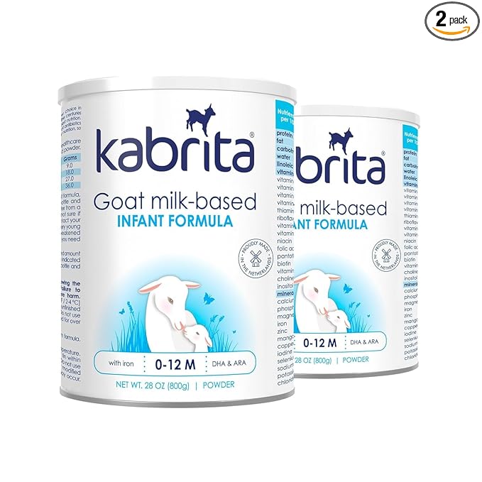 Kabrita Goat Milk-Based Infant Formula – 28oz – Pack of 2 – Natural, Gentle Baby Formula – European, Non-GMO – Ages 0-12 Months-CubbioJoy