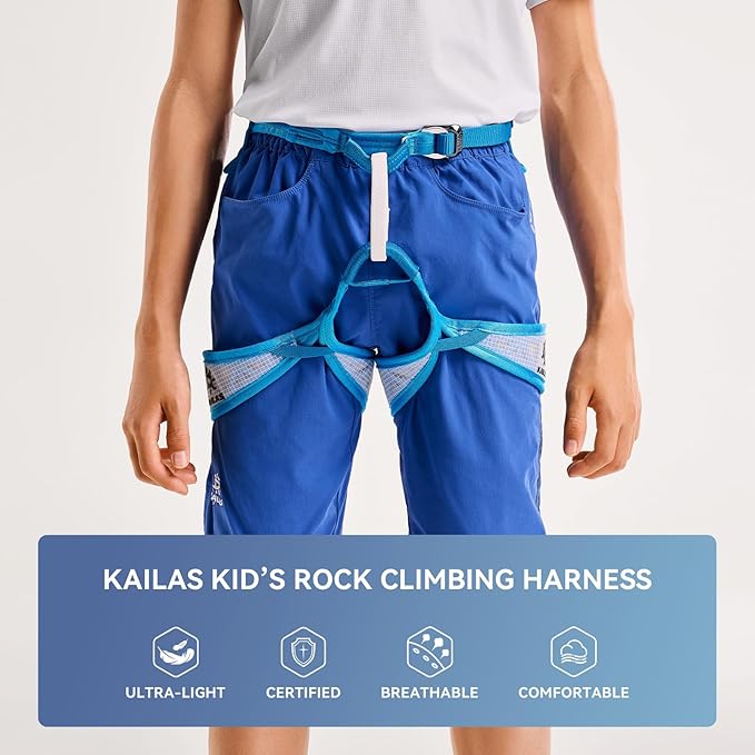 KAILAS Kids Rock Climbing Harness Child Safety Belt Climbing Gear Adjustable Lightweight Indoor Gyms Beginners Youth-CubbioJoy