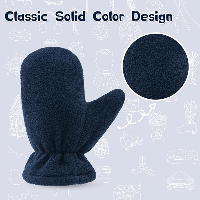 BAVST Baby Toddler Winter Mittens Girls Warm Fleece Lined Gloves Kids Sherpa Lined Mittens for Boys-CubbioJoy